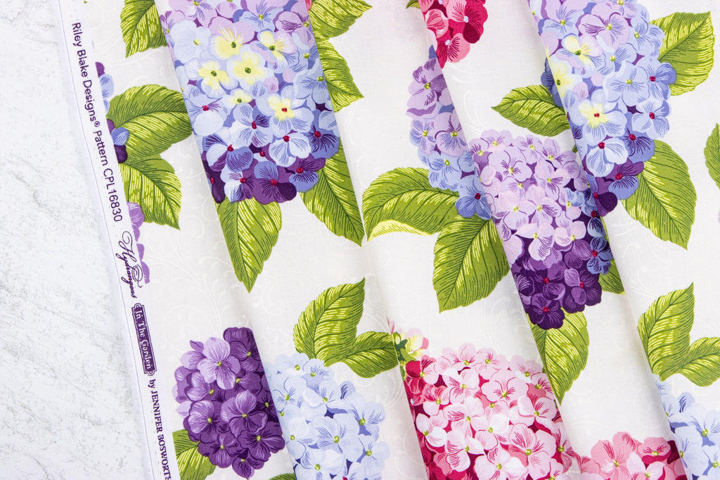 PREORDER Riley Blake Hydrangeas in the Garden layer Cake - 10 ” Stacker - Floral Fabric - Spring Fabric