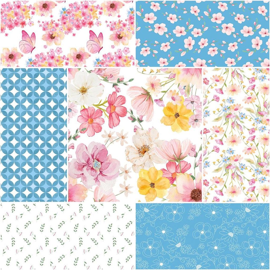 PREORDER Riley Blake Painted Petals  5" Stacker  - floral fabric