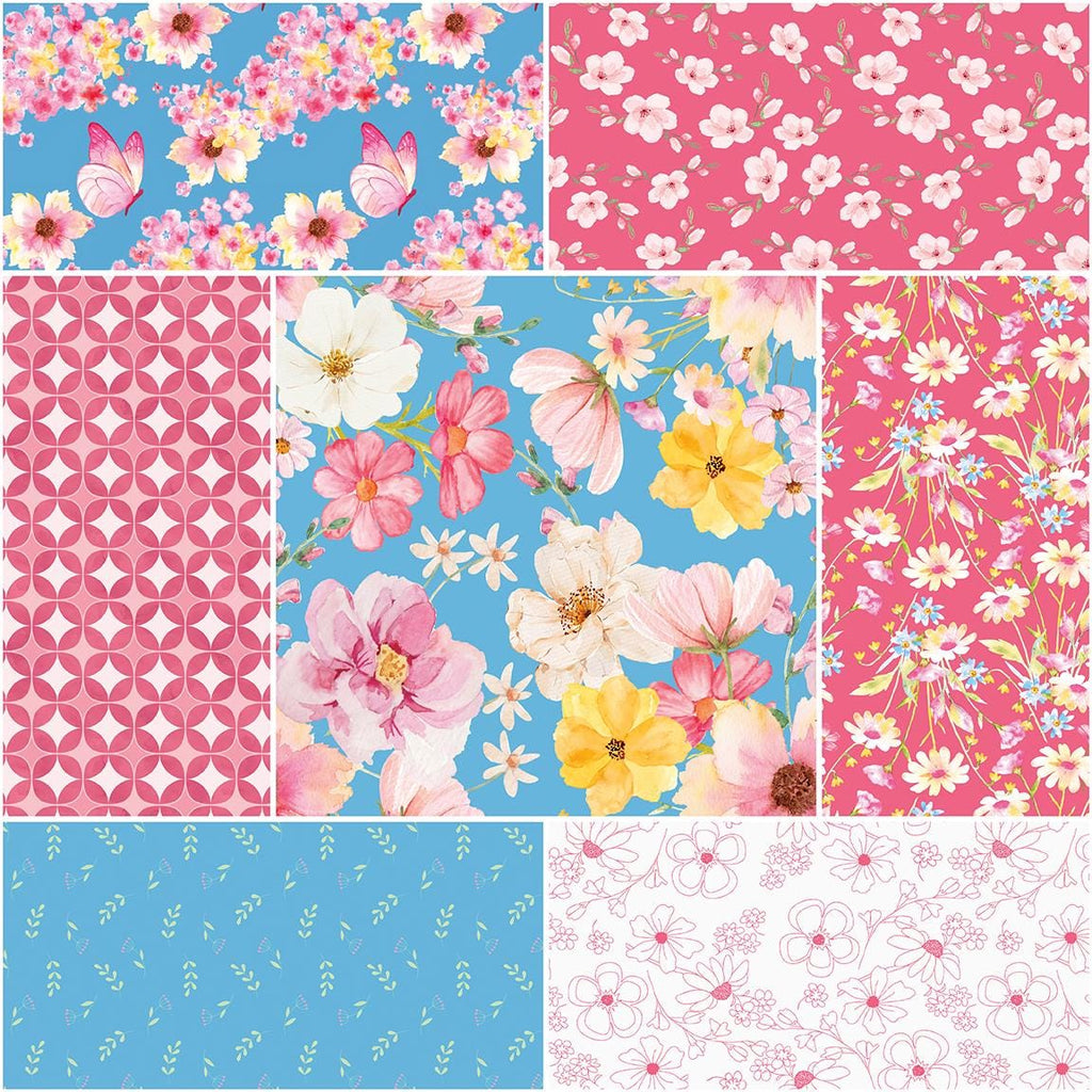 PREORDER Riley Blake Painted Petals  5" Stacker  - floral fabric