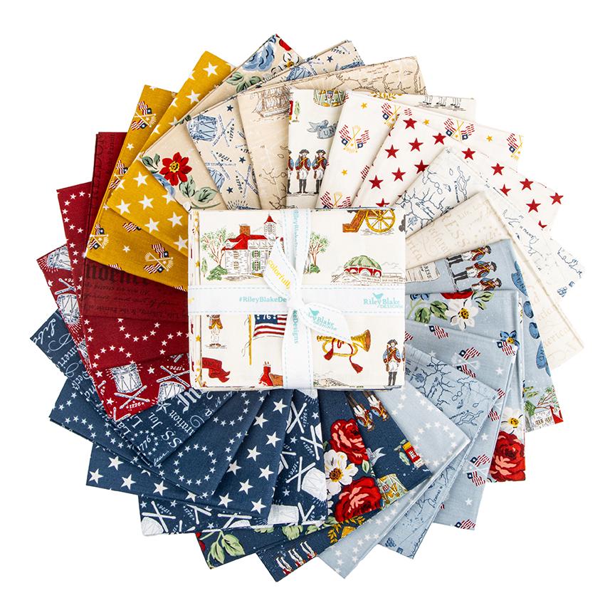PREORDER Riley Blake Independence Fat Quarter Bundle - patriotic fabric