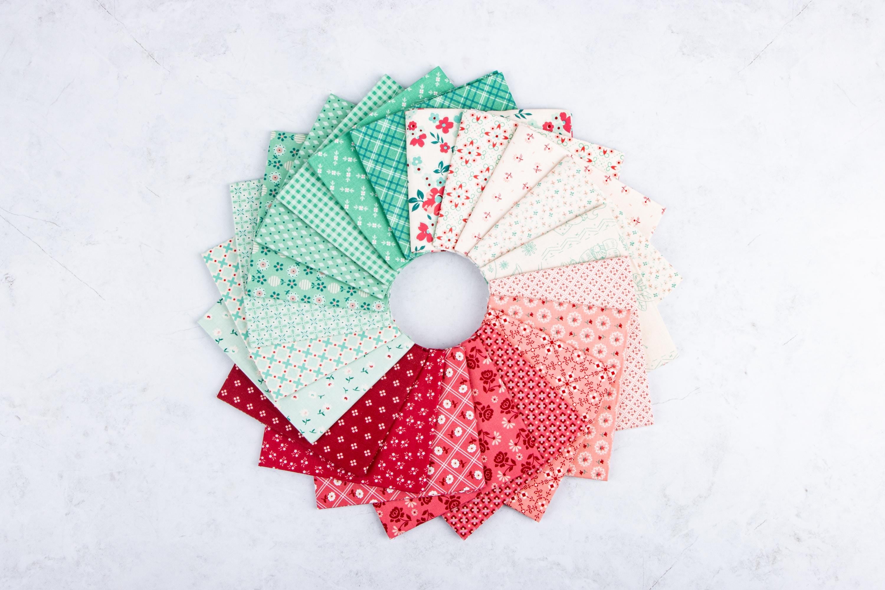 PREORDER Riley Blake Lori Holt Berry and Sage 5" Stacker - Fabric Charm Pack - Riley Blake Charm Pack - Floral 5" Stacker -