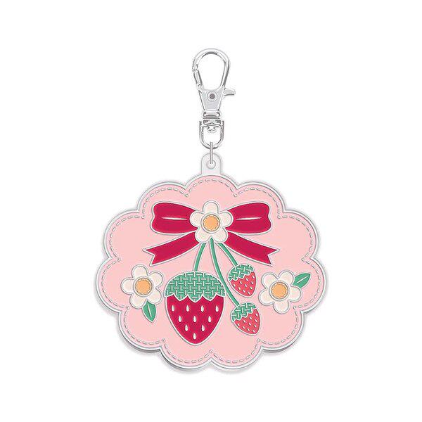 PREORDER Lori Holt Enamel Happy Charm Strawberry Crush - Berry and Sage