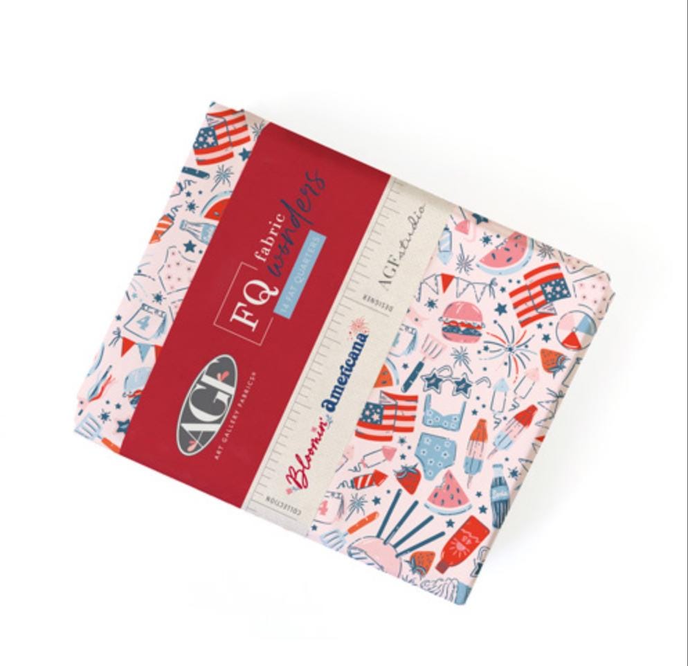 PREORDER Art Gallery Bloomin’ Americana Fat Quarter Bundle - floral Fat Quarters - patriotic fabric