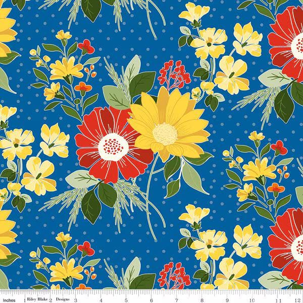 PREORDER Riley Blake Summers in Town Fat Quarter Bundle - floral fabric