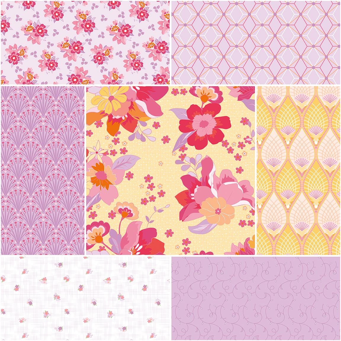 PREORDER Riley Blake Flourish  Fat Quarter Bundle - floral fabric