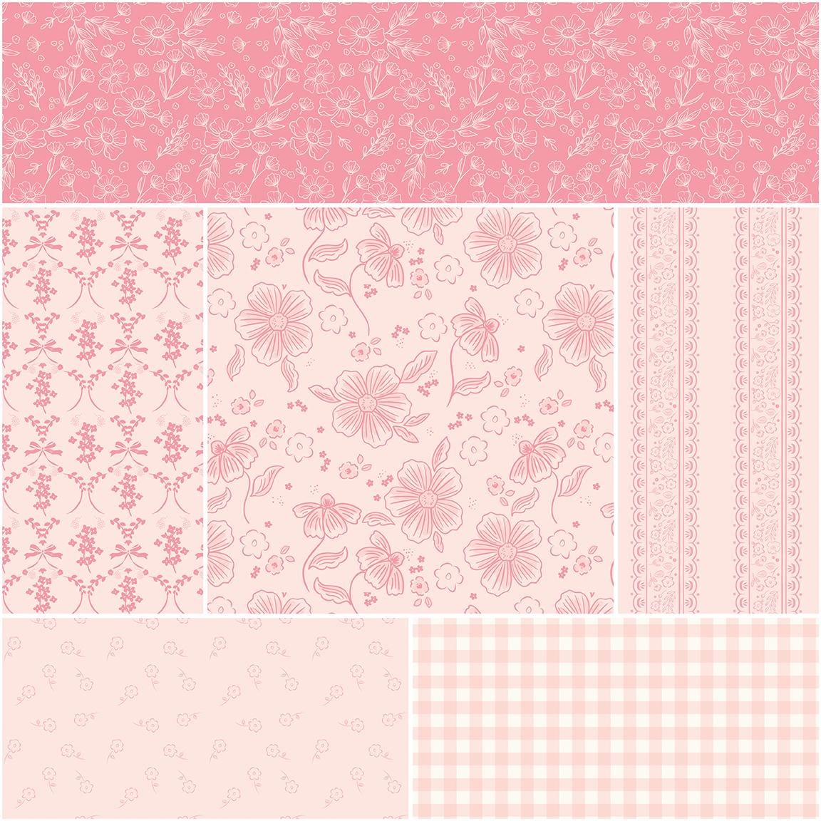 PREORDER Riley Blake Sweet Pink Fat Quarter Bundle - floral fabric