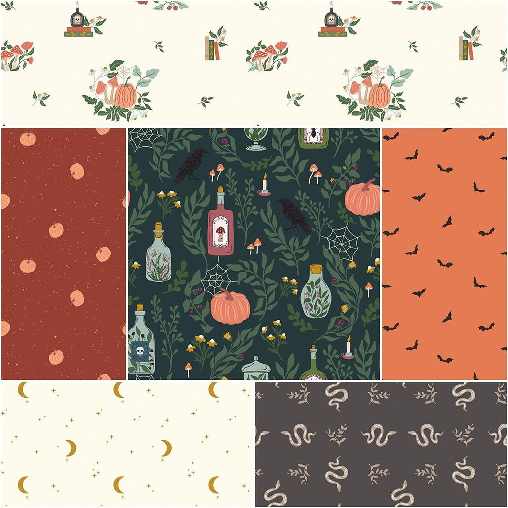 PREORDER Riley Blake The Apothecary 5" Stacker - Riley Blake Charm Pack - Floral 5" Stacker - pumpkin Fabric - Autumn
