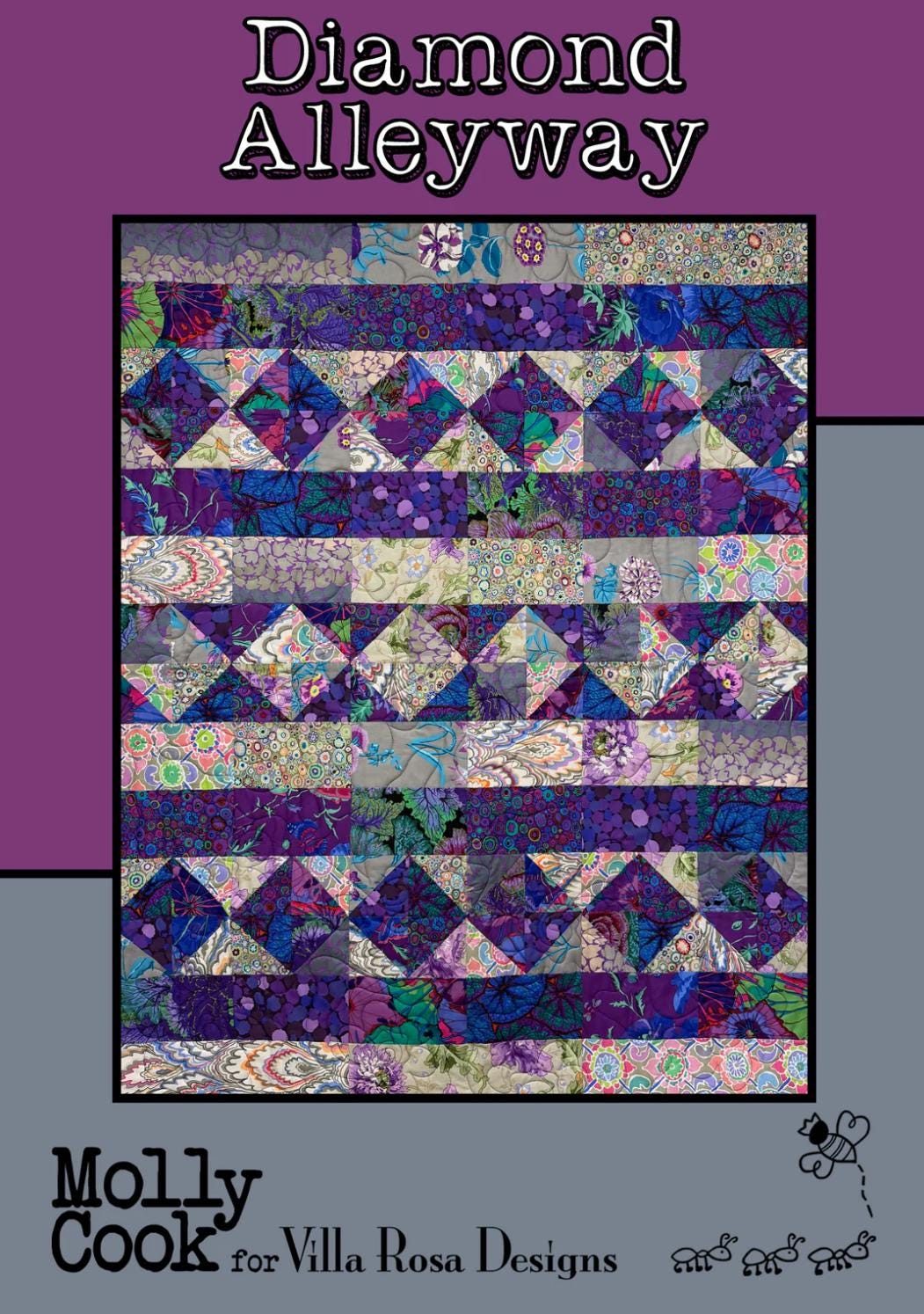 Villa Rosa Designs Diamond Alleyway pattern - fat quarter quilt pattern - villa rosa
