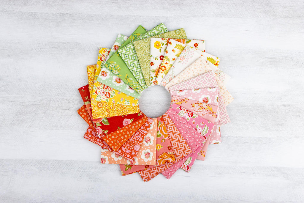 PREORDER Riley Blake Peach Cobbler Fat Quarter Bundle - floral fabric - floral Fat Quarters - Riley Blake fat quarter Bundle -