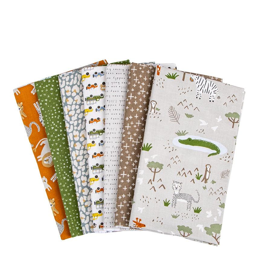 PREORDER Riley Blake Leo and Savannah 7 Piece Mini Fat Quarter Bundle