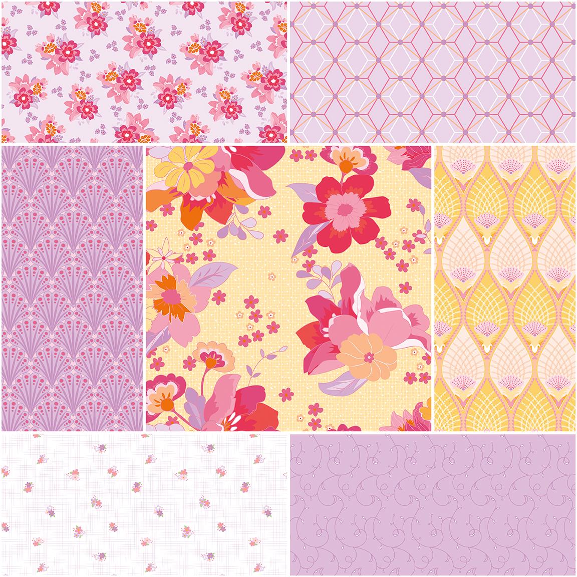 PREORDER Riley Blake Flourish 5" Stacker - Fabric Charm Pack - floral fabric